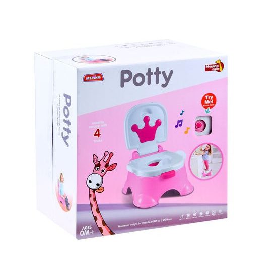 Majlo Toys interaktivní hrající nočník 3v1 Funny Potty růžový