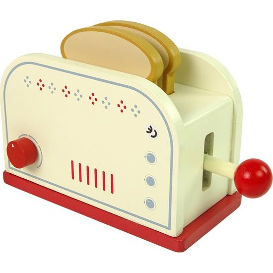 Dřevěný toustovač s doplňky pro děti