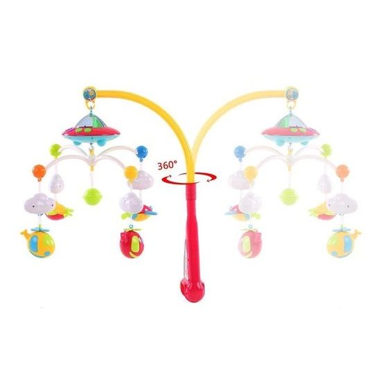 Haunger kolotoč nad postýlku s dálkovým ovladačem a projektorem