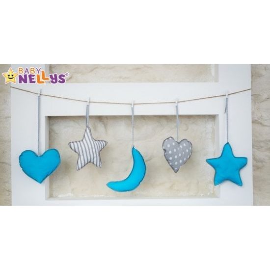 Baby Nellys Baby Nellys Mega sada Be LOVE - Modrá/šedá - Sovičky