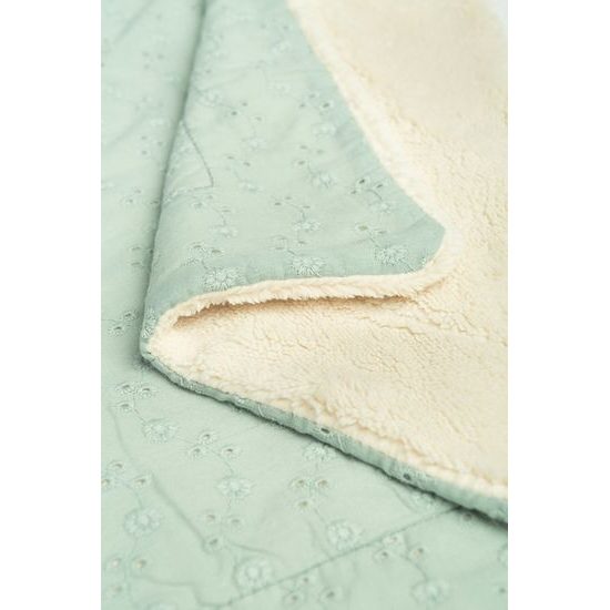 Dětská vyšívaná deka 80X100, světlé mátová