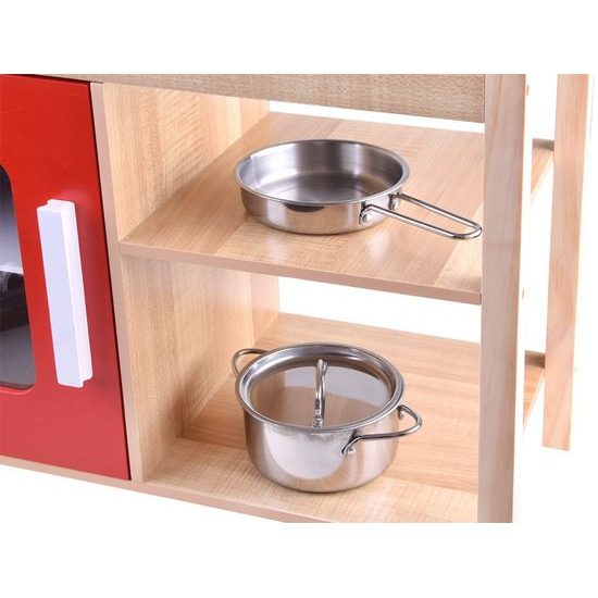 Dětská dřevěná kuchyňka s příslušenstvím Red Kitchen