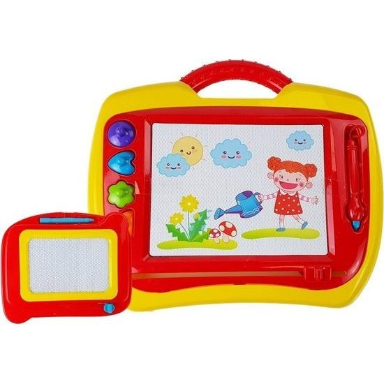 Magnetické kreslící tabulky 2 ks červeno-žluté