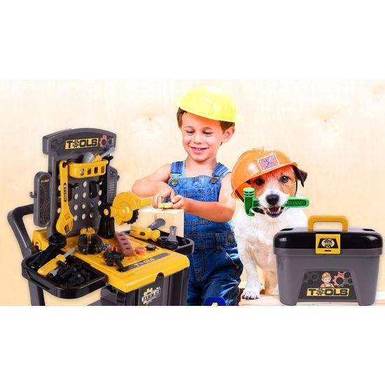 Dětská pracovní dílna 3v1 s vozíčkem