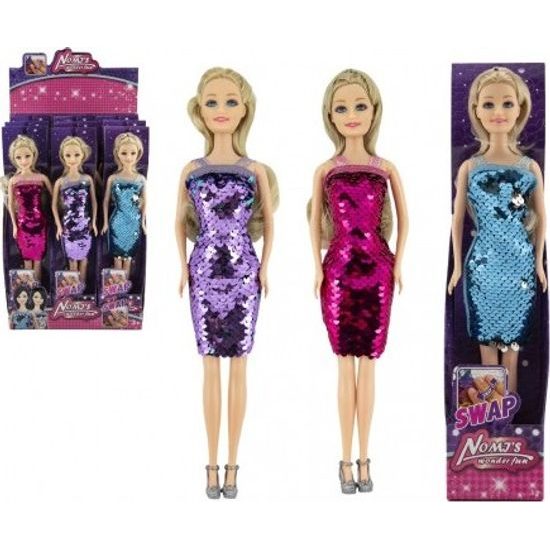 Panenka měnící šaty - pevné tělo - mix 3 barvy