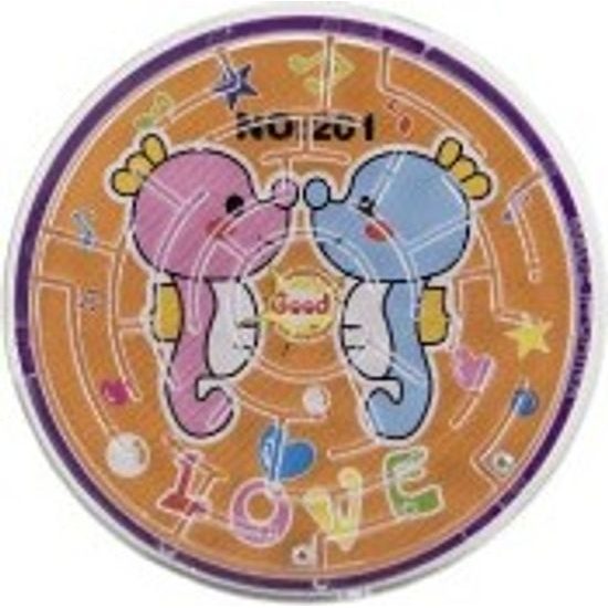 Bludiště hlavolam s kuličkou - mix 6 barev