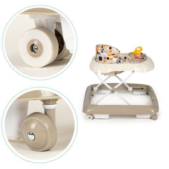 Ecotoys dětské vzdělávací chodítko hnědé