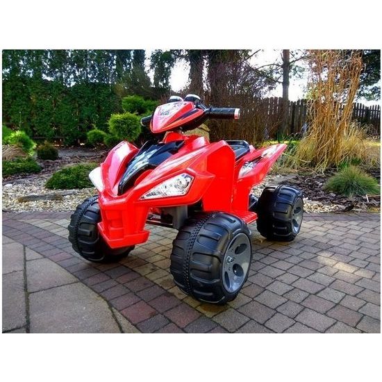 Dětská elektrická čtyřkolka AMS červená