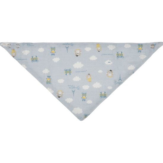 CANPOL babies Mušelínový slintáček BONJOUR PARIS 2 ks modrý