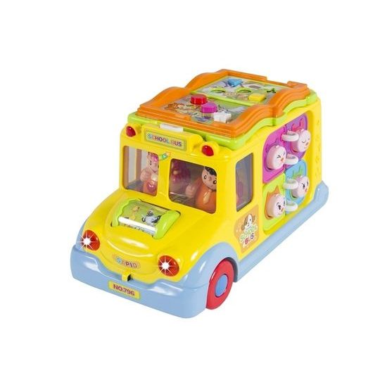 Huile Toys interaktivní naučný autobus pro nejmenší se zvuky Animal Bus