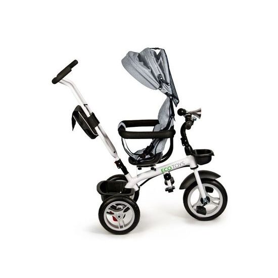 Ecotoys dětská tříkolka s otočným sedadlem 2v1 šedá
