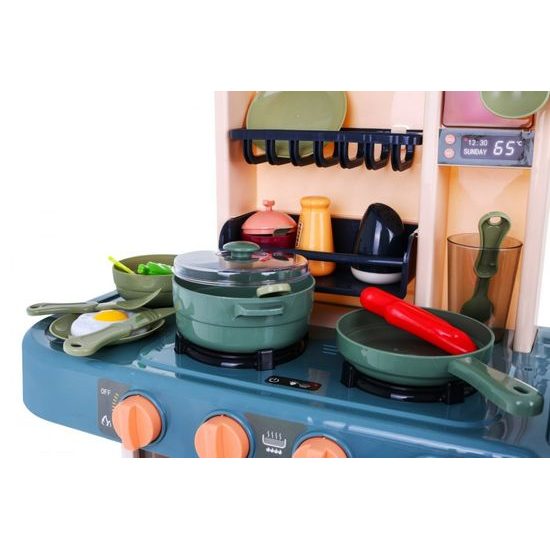 Majlo Toys dětská kuchyňka se zvuky a párou- šedá