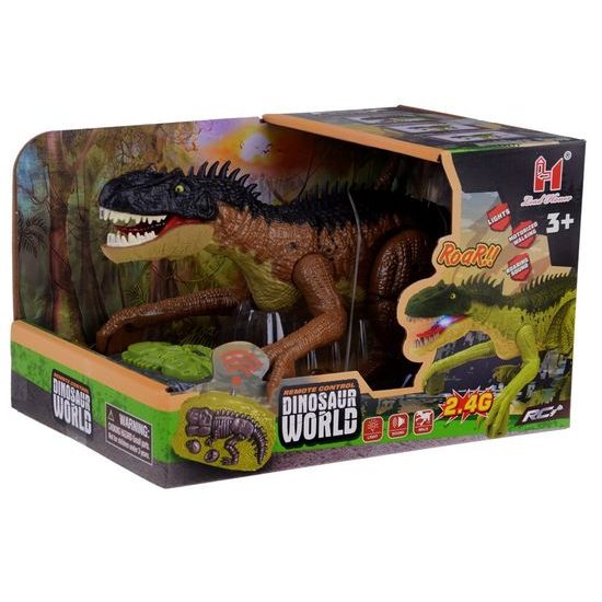 Interaktivní chodící Dinosaurus na dálkové ovládání - hnědý