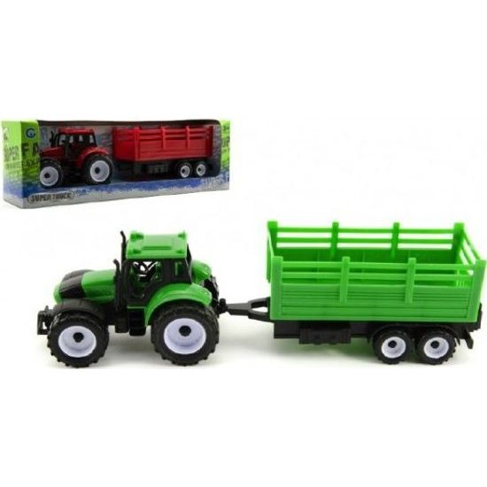 Traktor s přívěsem - mix 2 barvy