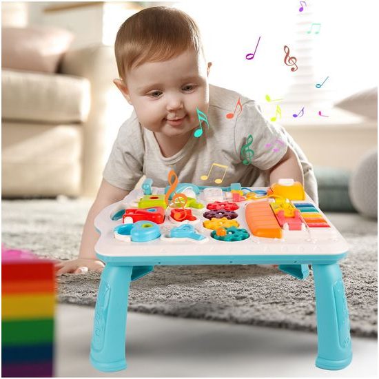 Edukační stoleček s piankem a zvuky 2v1 Game Table