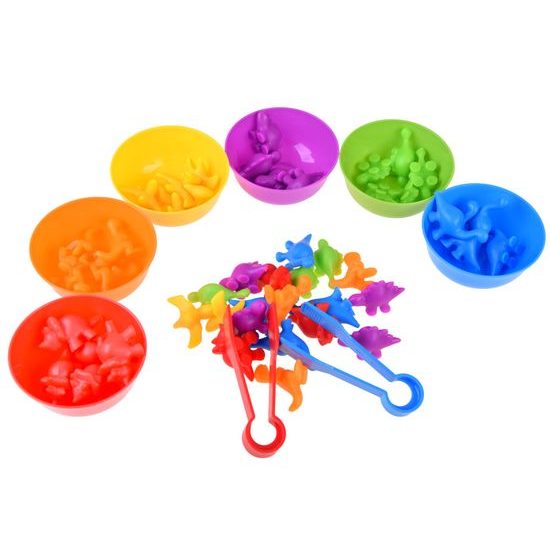 Dětská ukládačka Veselí dinosauři 48 kusů