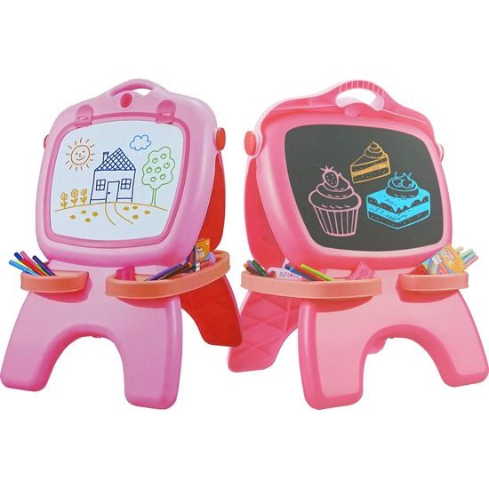 Oboustranná tabule na kreslení růžová