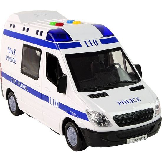 Policejní dodávka na setrvačník