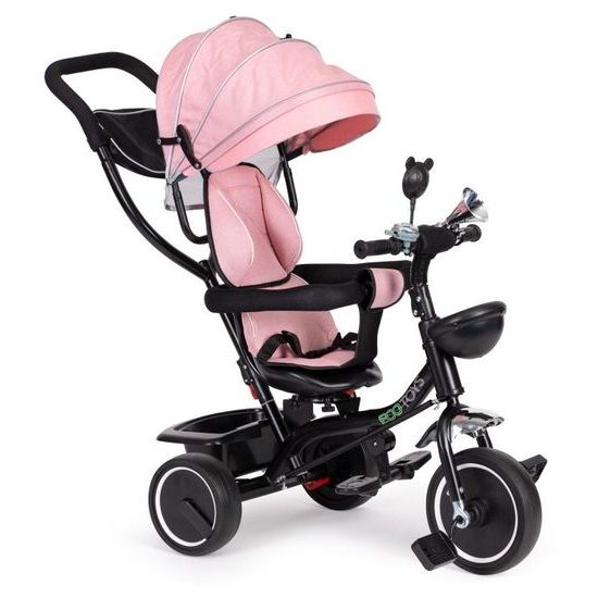 Ecotoys dětská tříkolka s otočným sedadlem Trike 2v1 růžová