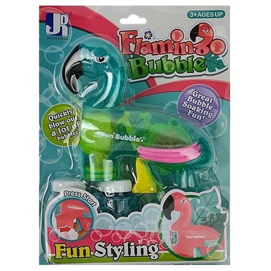 Majlo Toys bublifuk se světýlkem Plameňák modrý