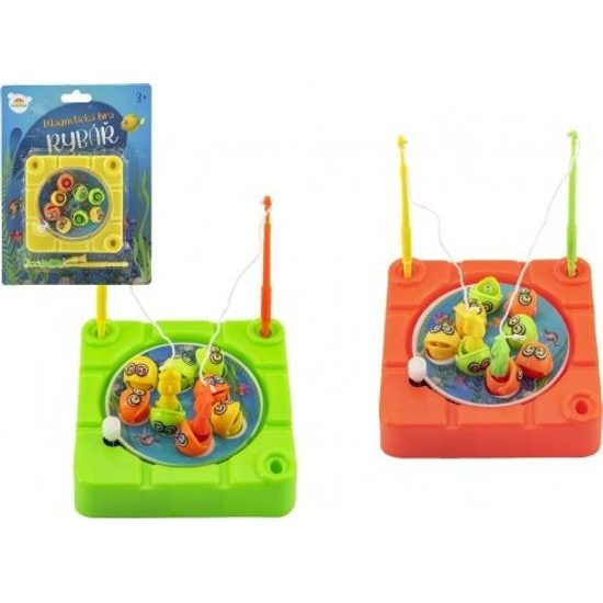 Magnetická Hra ryby/rybář - na natažení - mix 3 barvy