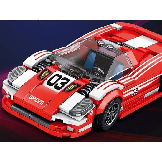 Sportovní červené auto 917 technická stavebnice 355 dílků