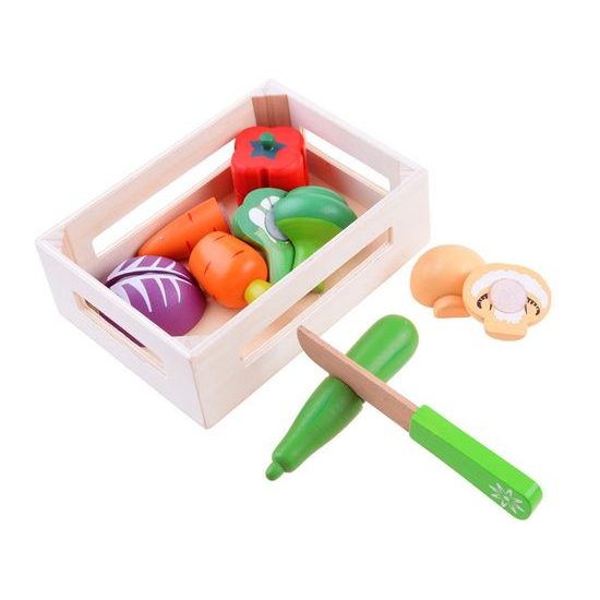 Majlo Toys dřevěná zelenina v bedýnce Vegetable Box