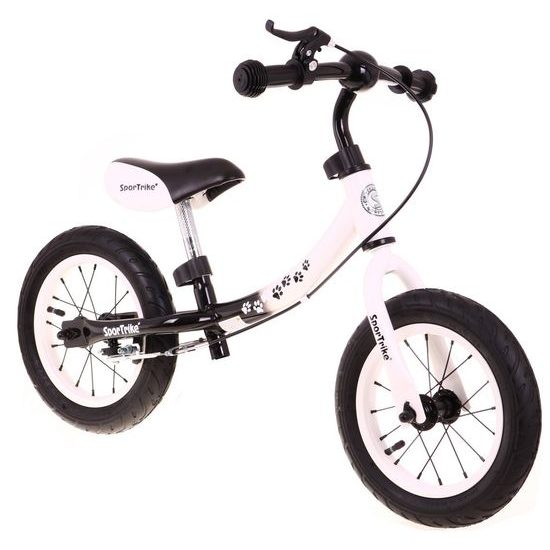 ROZBALENO Dětské odrážedlo 2v1 s nafukovacími koly 12" Boomerang bílé