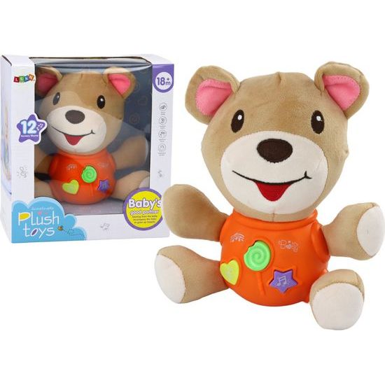 Interaktivní hrající medvídek, oranžový