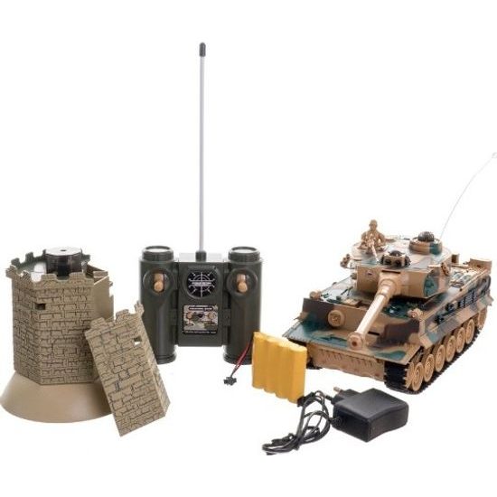 Tank RC + bunkr na baterie, s dobíjecím balíčkem