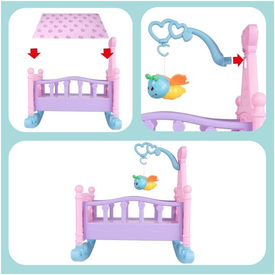 Postýlka pro panenku Rocking Bed s kolotočem