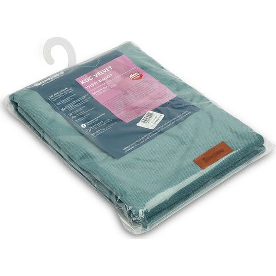 Dětská dečka velvet smaragdová 75x100 cm