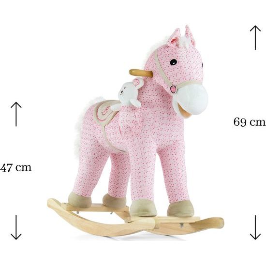 Houpací koník s melodií Milly Mally Pony růžový