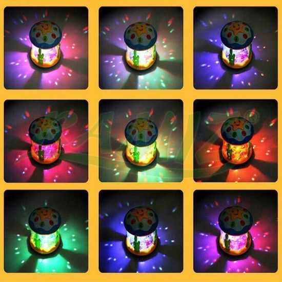 Multifunkční lampička s projektorem pro nejmenší 3v1 Rotating Fish