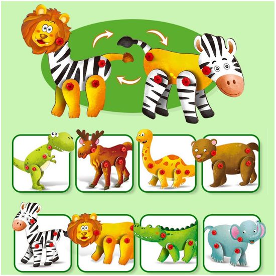 Konstrukční stavebnice s vrtačkou na baterie Zoo Panel 172 ks