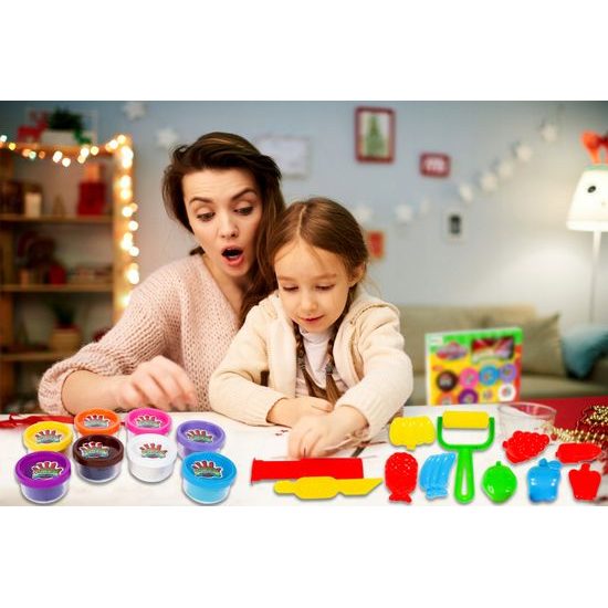 Modelovací plastelína pro děti s formičkami 8 barev Plasticine Set