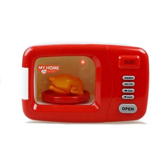 Dětská mikrovlnná trouba na baterie My Home - červená