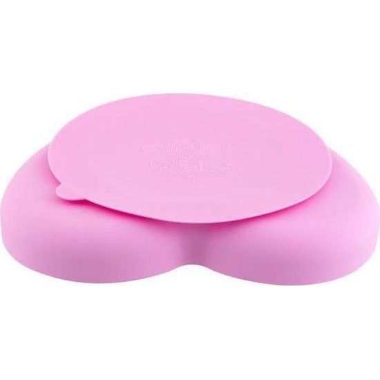 Silikonový talíř srdíčko Chicco růžová 9 m+