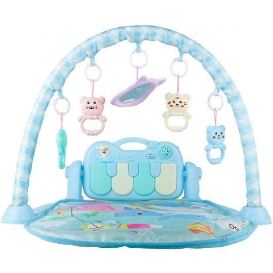 Hrací deka s piankem Dráček modrá