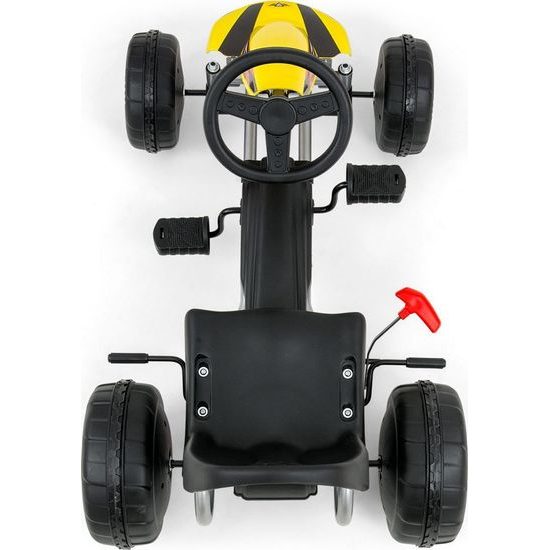 Dětská šlapací motokára Go-kart Milly Mally Viper žlutá