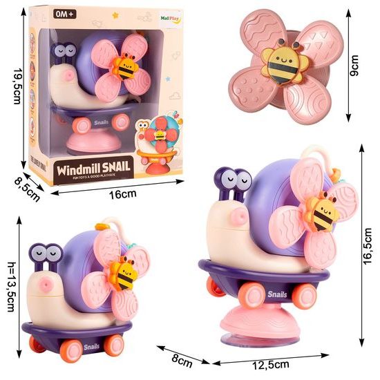 Interaktivní větráček pro děti Windmill Snail
