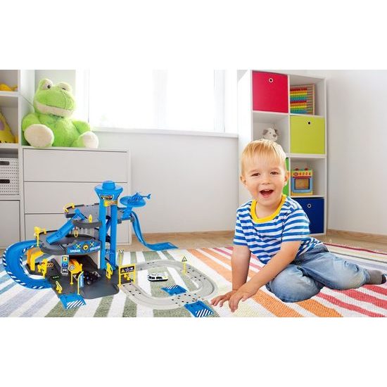 Policejní centrum s dráhou, autíčky a helikoptérou Police Station