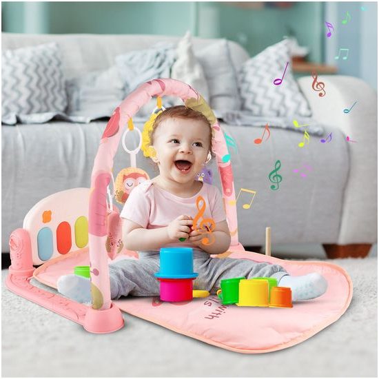 Dětská hrací deka s piankem Ocean - modrá