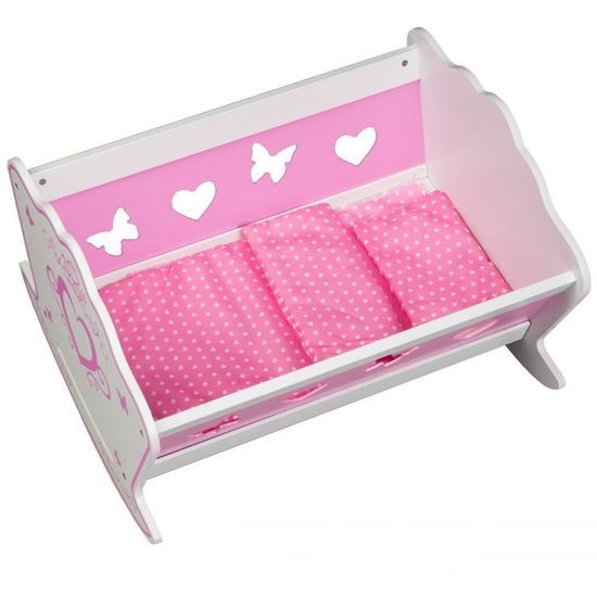 Ecotoys dřevěná postýlka pro panenky