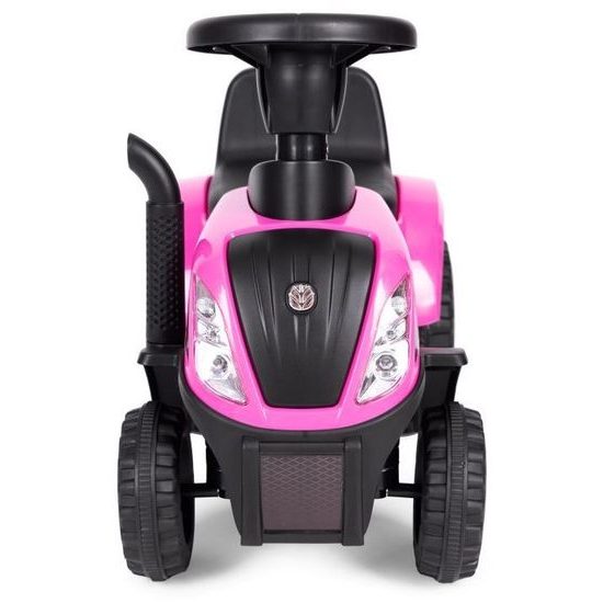 New Holland dětské odrážedlo traktor s přívěsem - růžové