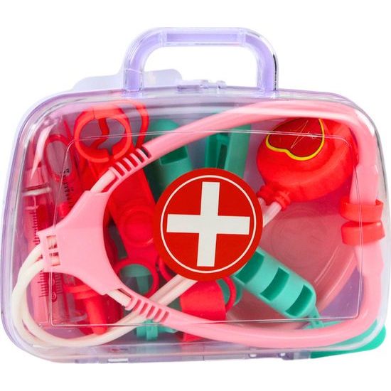 Dětská lékárnička v růžovém kufru