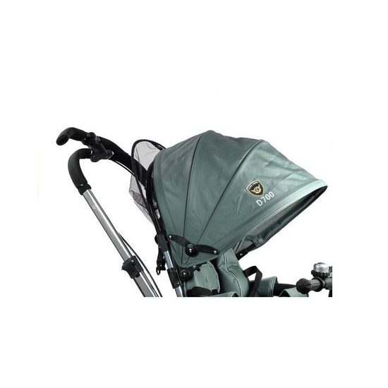 Majlo Toys oboustranná tříkolka s nafukovacími koly PRO700 stříbrná