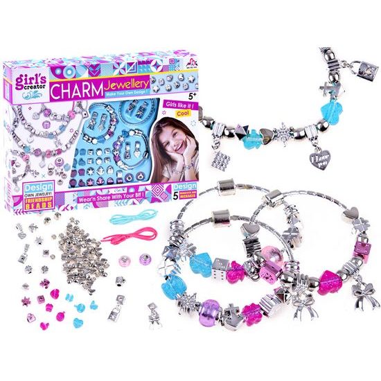 Dětská sada korálků na výrobu náramků Charm Jewellery