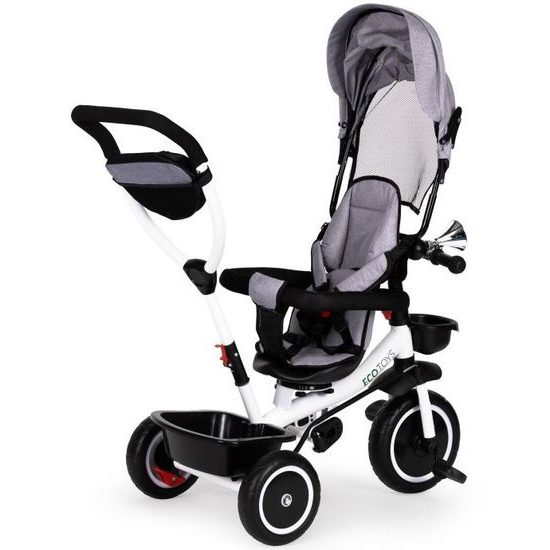 Ecotoys dětská tříkolka s otočným sedadlem S360 šedá