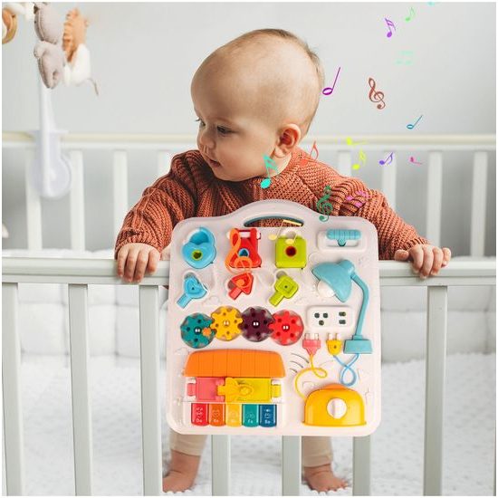 Edukační stoleček s piankem a zvuky 2v1 Game Table